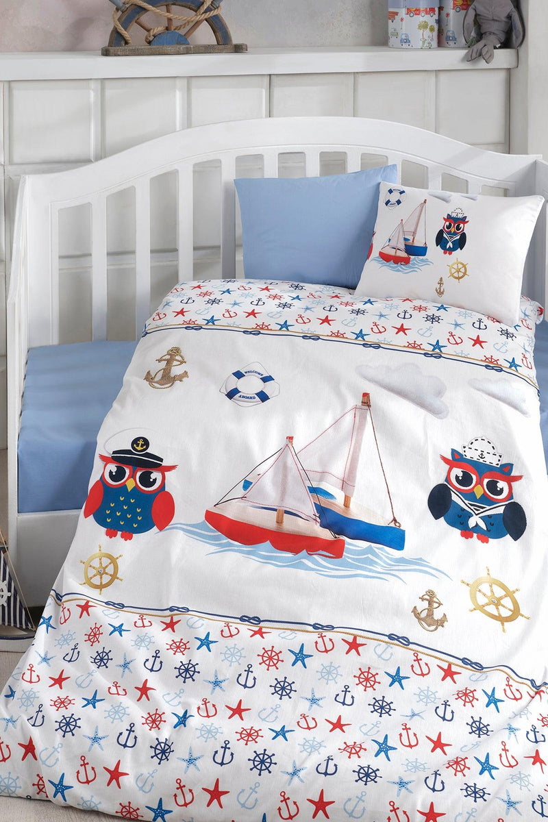 Pirate Ship Pirate Crib Bedding SHIP-A-HOY BABY DUVET COVER SET OF