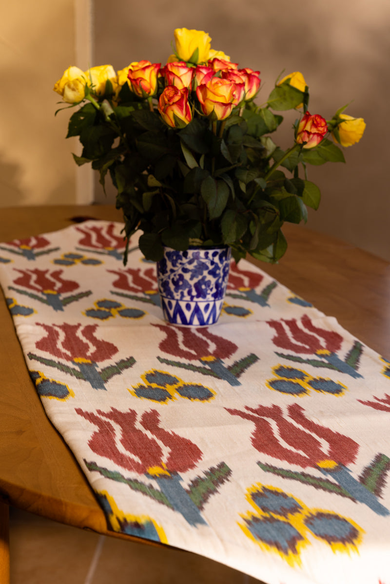 IKAT TABLE RUNNER - The Reds and the Pinks