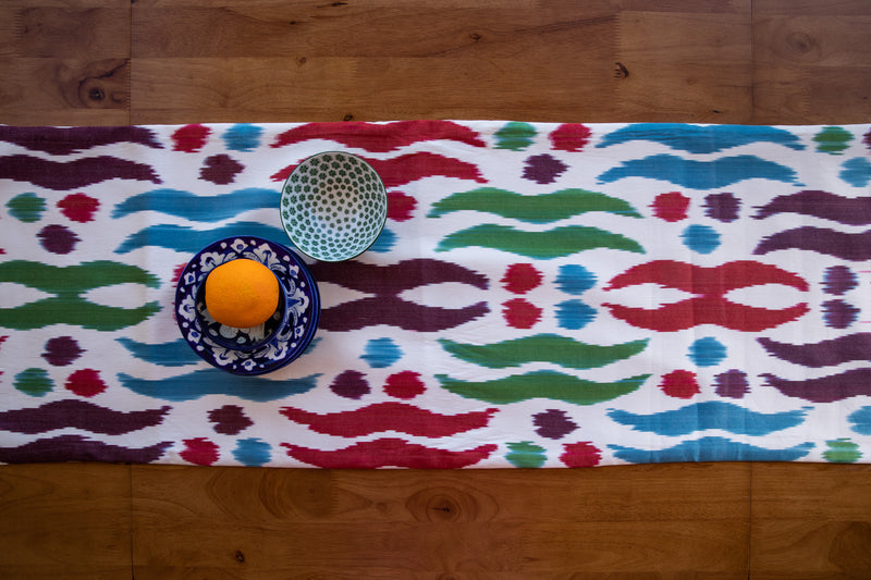 IKAT TABLE RUNNER - The Reds and the Pinks