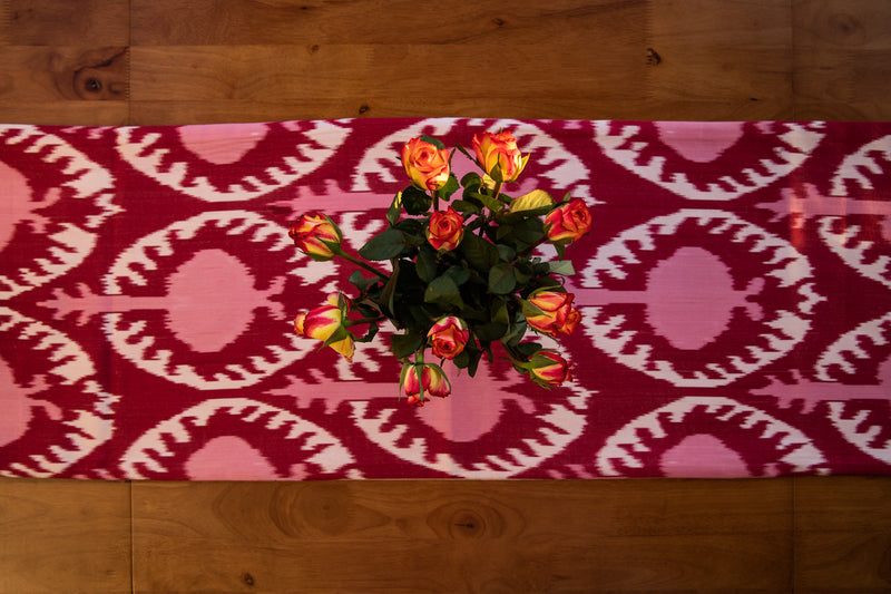 IKAT TABLE RUNNER - The Reds and the Pinks