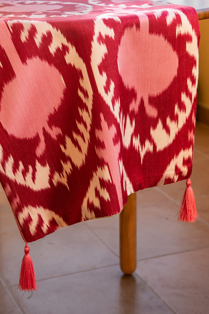 IKAT TABLE RUNNER - The Reds and the Pinks