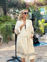 LINEN BLEND KAFTAN- BLOOM