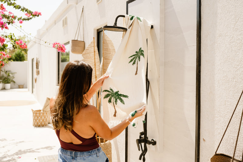 COTTON BEACH TOWEL- THE PALM