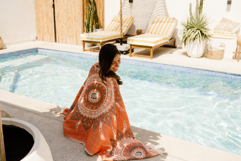 COTTON BEACH TOWEL-MANDALA