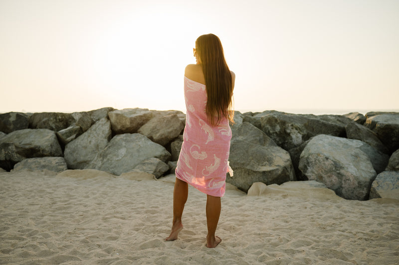 COTTON BEACH TOWEL - LEOPARD