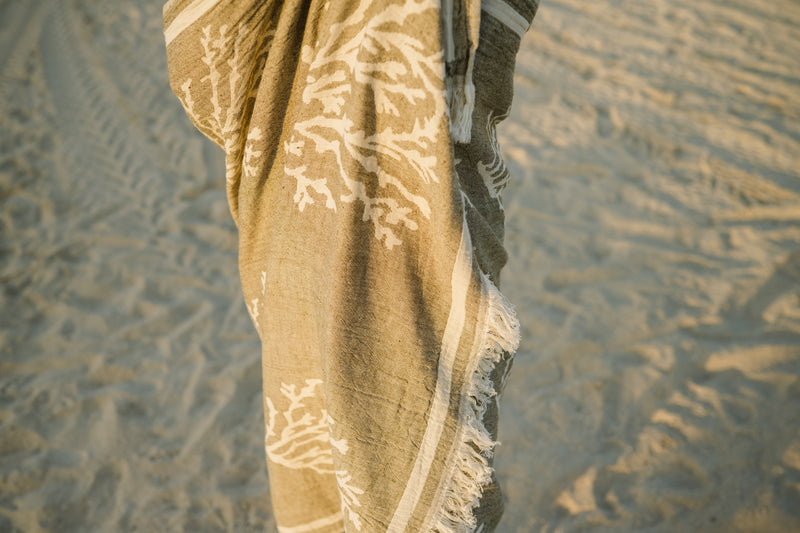 COTTON BEACH TOWEL - REEFS DESIGN