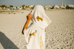 BEACHWEAR PONCHO -CHEETAH WITH POCKET