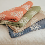 COTTON THROW BLANKET-MARINE BREEZE