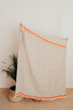 COTTON THROW BLANKET- WARM AND BRIGHT