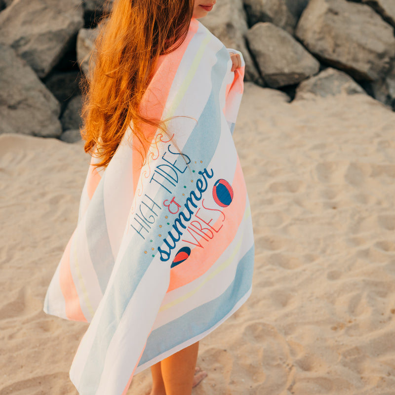 BEACH DAYS- UNIQUE TOWELS WITH EMBROIDERY