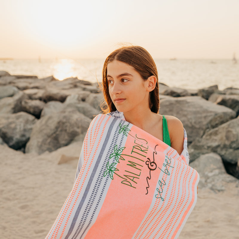 BEACH DAYS- UNIQUE TOWELS WITH EMBROIDERY