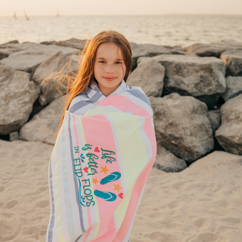 BEACH DAYS- UNIQUE TOWELS WITH EMBROIDERY