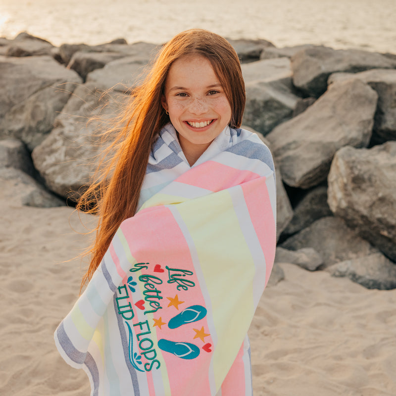 BEACH DAYS- UNIQUE TOWELS WITH EMBROIDERY