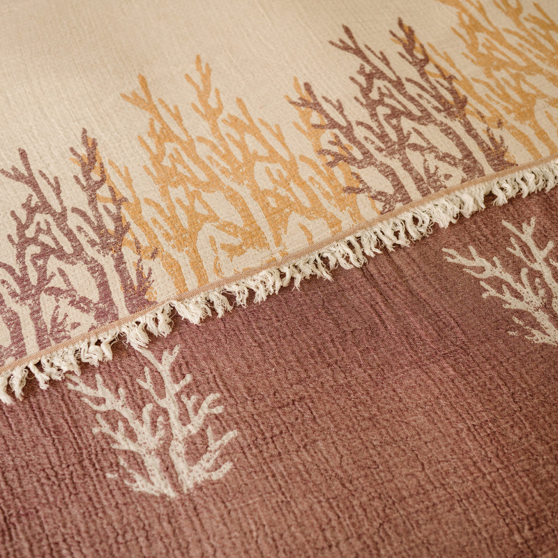 COTTON BEDSPREAD- DREAMING OF CORALS