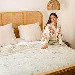 MUSLIN  BEDSPREAD- HARVEST