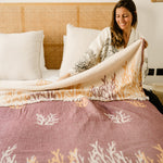 COTTON BEDSPREAD- DREAMING OF CORALS