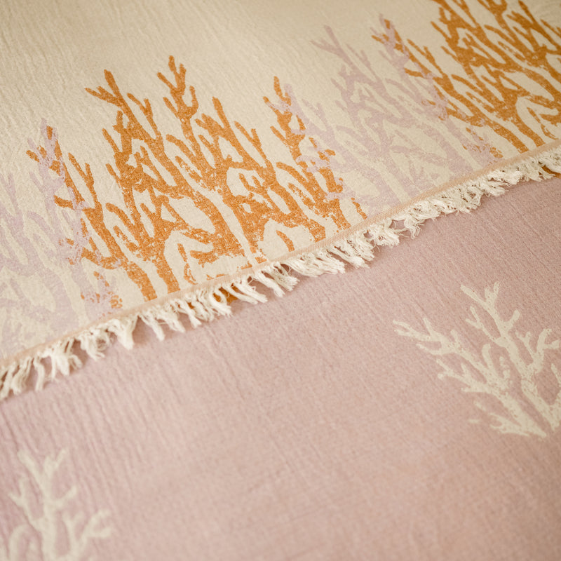 COTTON BEDSPREAD- DREAMING OF CORALS