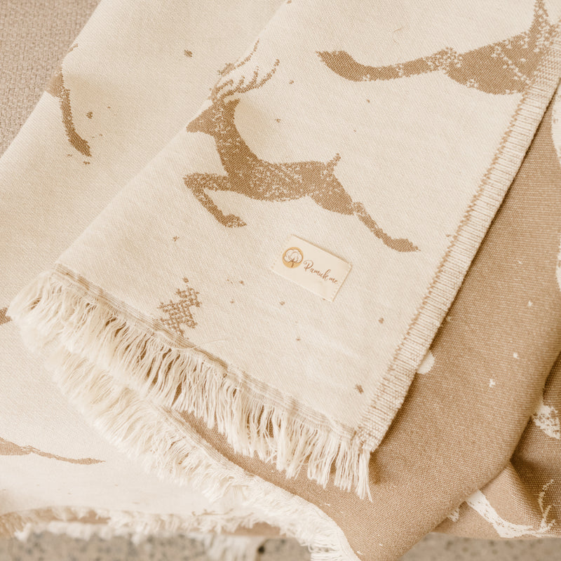 COTTON SOFA BLANKETS- CHRISTMAS DEERS