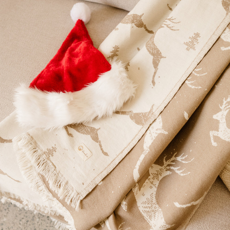 COTTON SOFA BLANKETS- CHRISTMAS DEERS