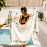 COTTON BEACH TOWEL- ATHENS