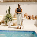 COTTON BEACH TOWEL- ATHENS
