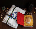 CHRISTMAS GIFT TOWELS-  EMBROIDERED TOWEL SET OF 3