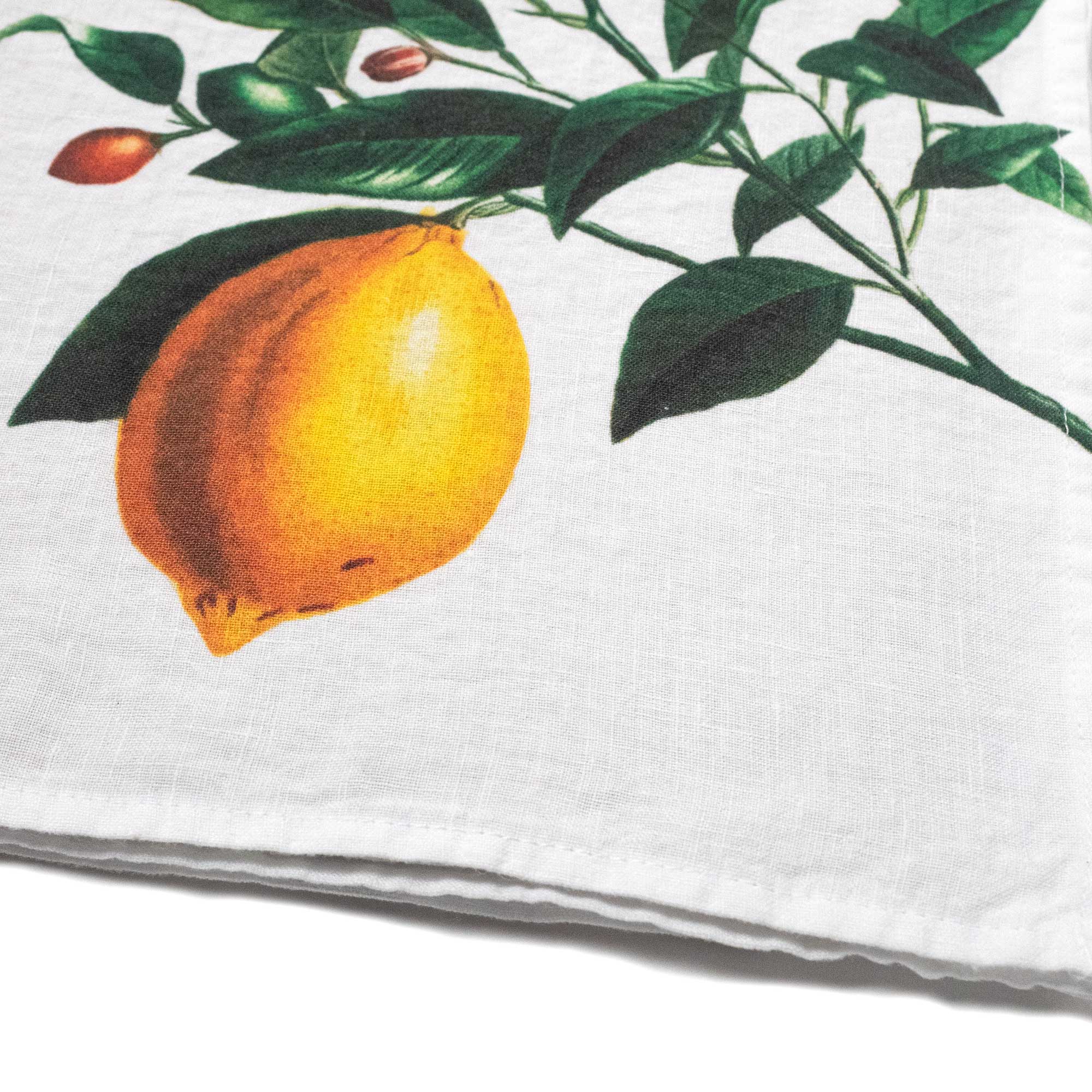 Mimosa & Rose Linen Tea Towels (set of 2) - LINOROOM 100% LINEN TEXTILES