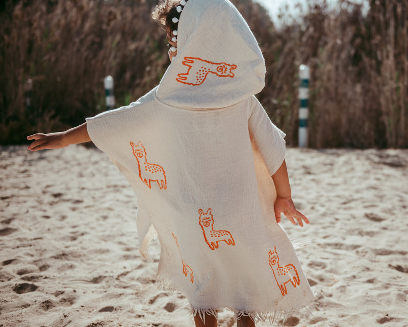 KIDS COTTON BEACH PONCHOS- ILAMAS