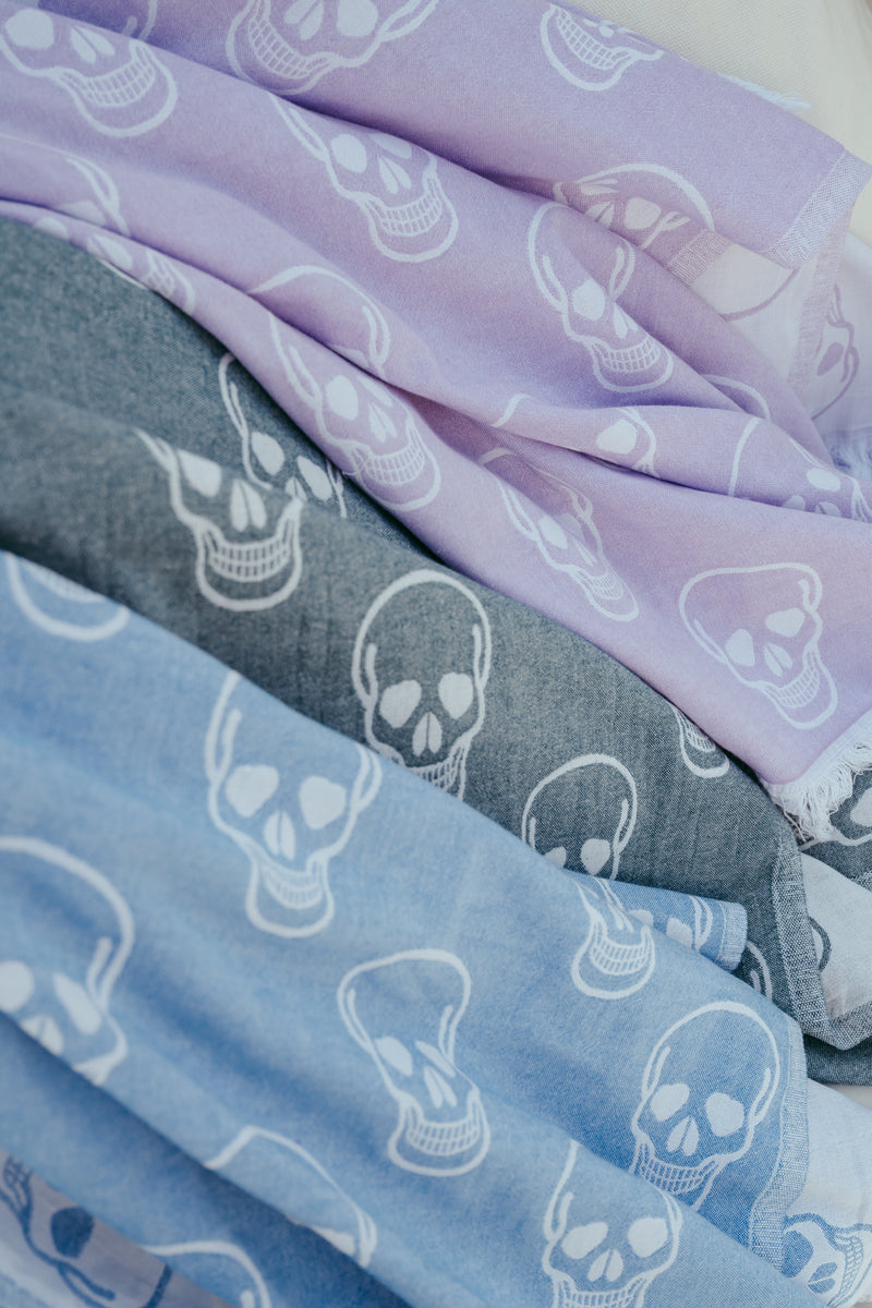 COTTON BEACH TOWEL -SKULL DESIGN