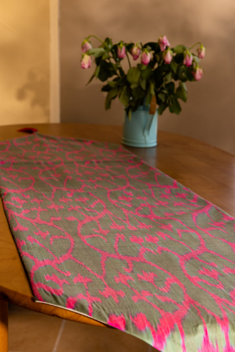 IKAT TABLE RUNNER - The Reds and the Pinks