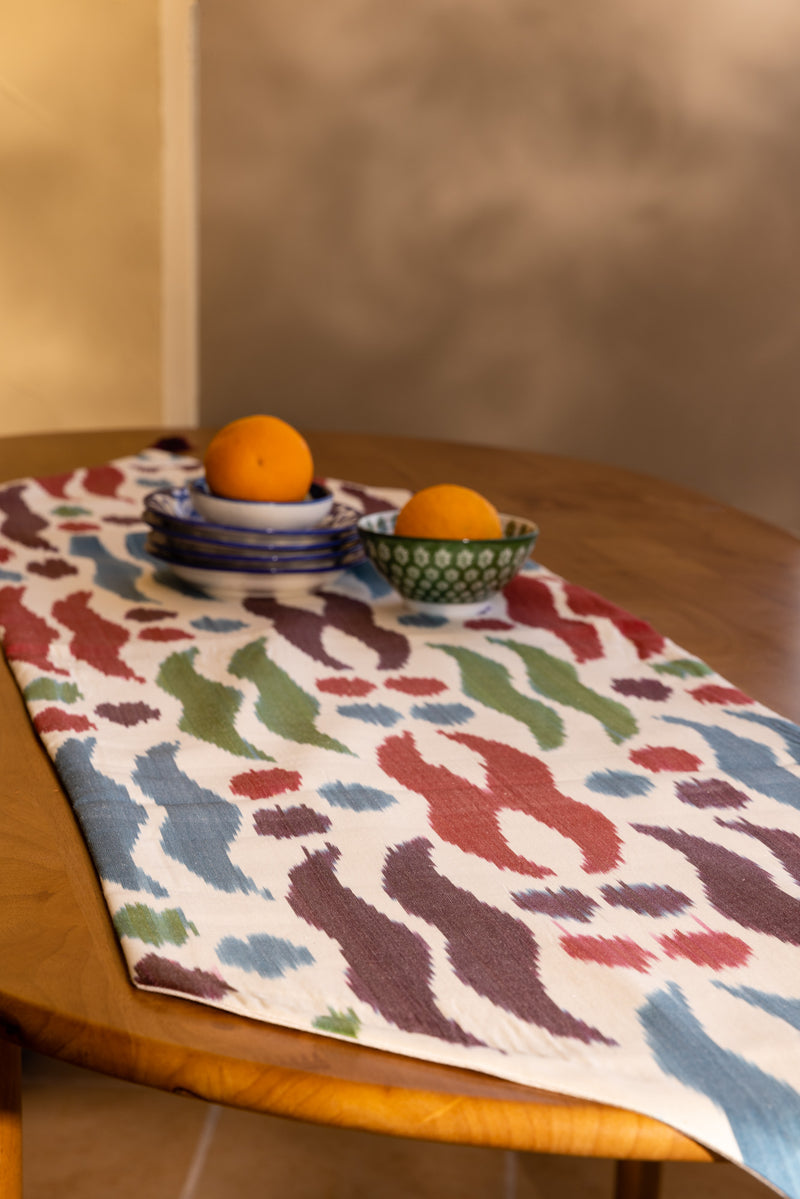 IKAT TABLE RUNNER - The Reds and the Pinks