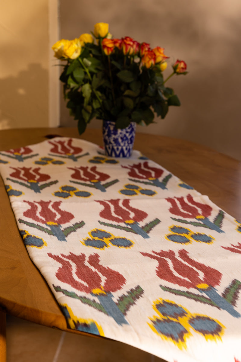 IKAT TABLE RUNNER - The Reds and the Pinks